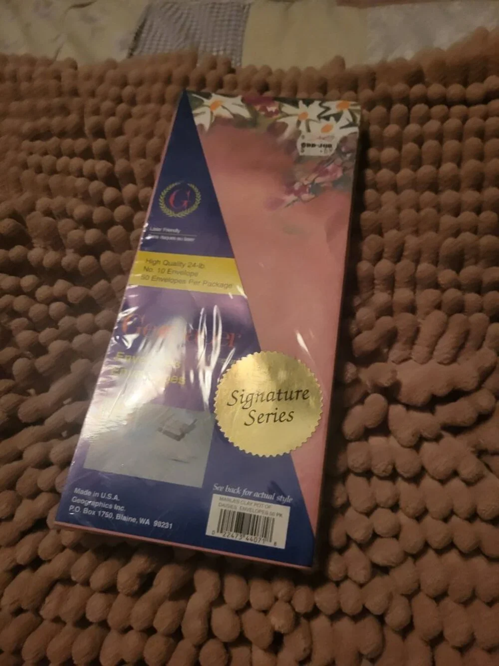 NIP Geographics GeoPaper Signature Series Envelopes - 50ct Laser Friendly Floral
